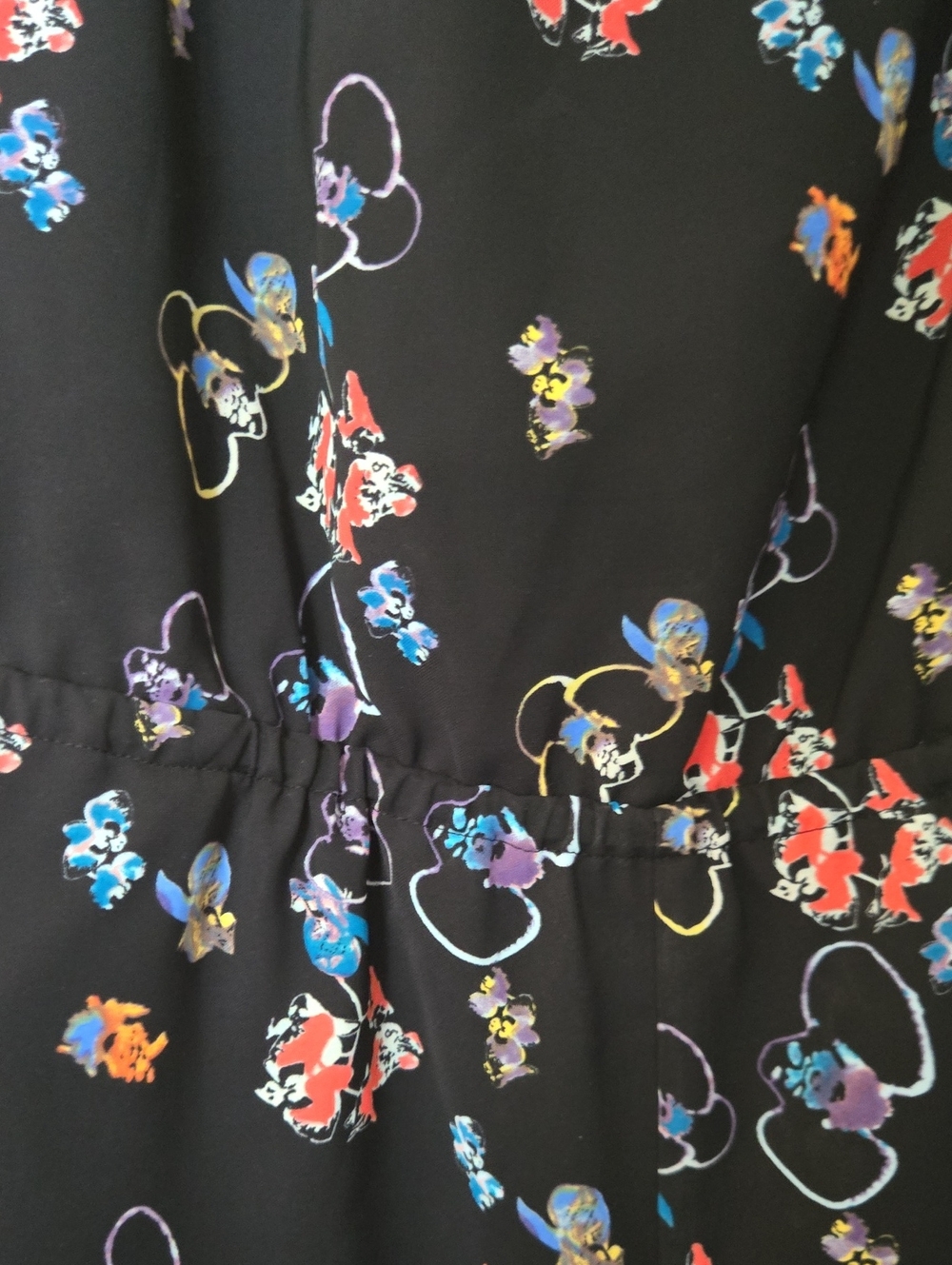 Rebecca Minkoff Black Mini Romper with Multicolor Floral Print - Picture 4 of 9
